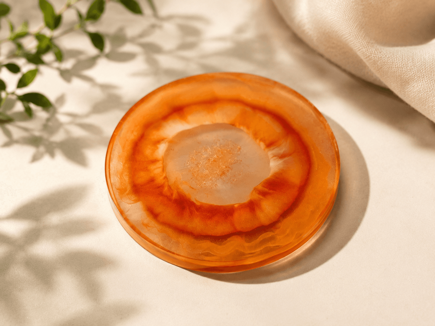 Amber Geode Coaster