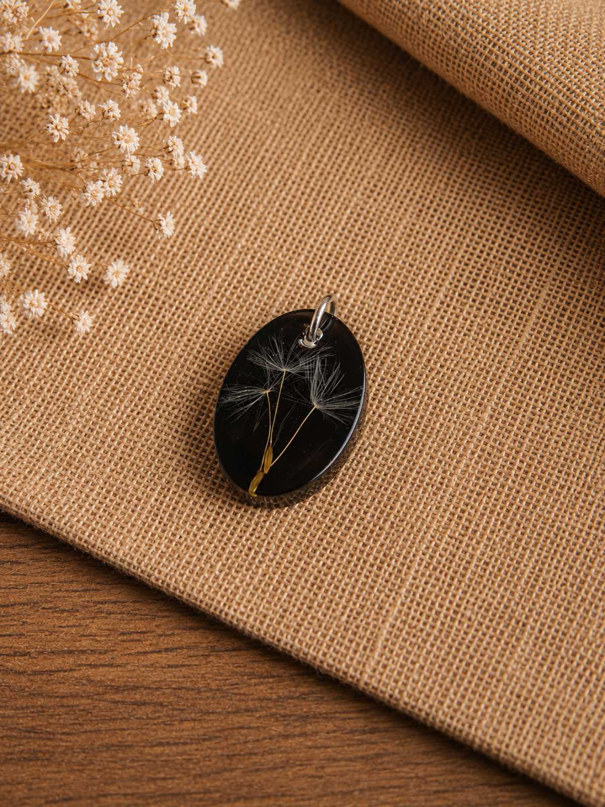 Dandelion Resin Pendant